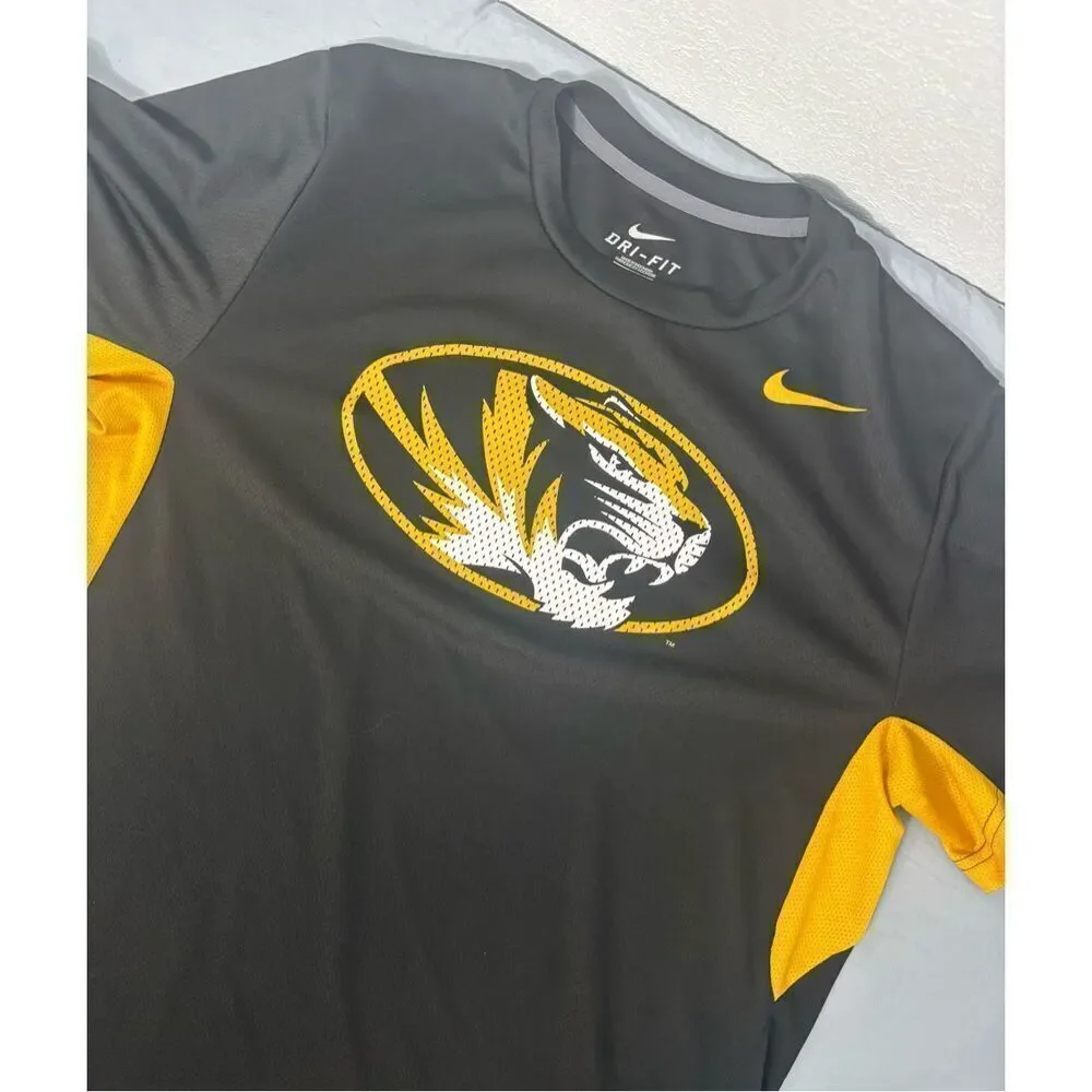 University of Missouri Football Nike Dri Fit T Shirt Size Large Team Issued